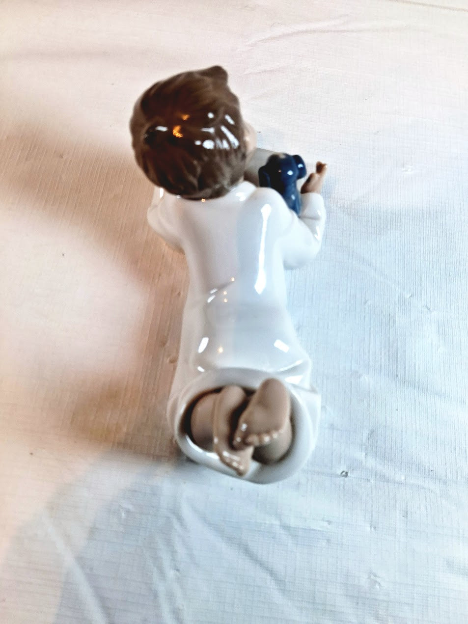 Lladro Porcelain Figure of Boy Reading to His Puppy, Excellent!
