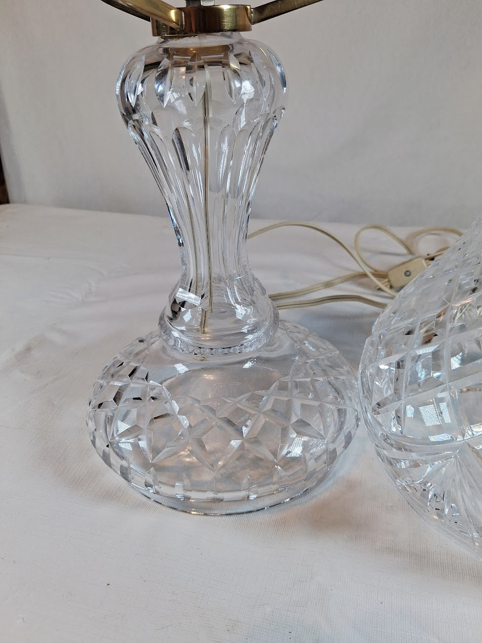 Waterford Crystal Electric Hurrican Lamp, Excellent Condition!!