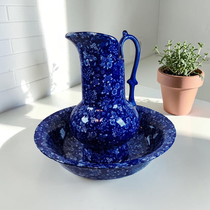 Vintage Victoria Ware Ironstone Pitcher and Basin Set, Stunning!! Excellent!
