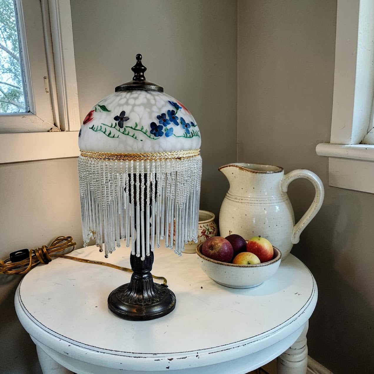 Antique Victorian Style Boudoir Lamp