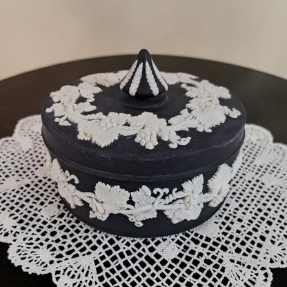 Black Jasperware Trinket box "Large Carousel”
