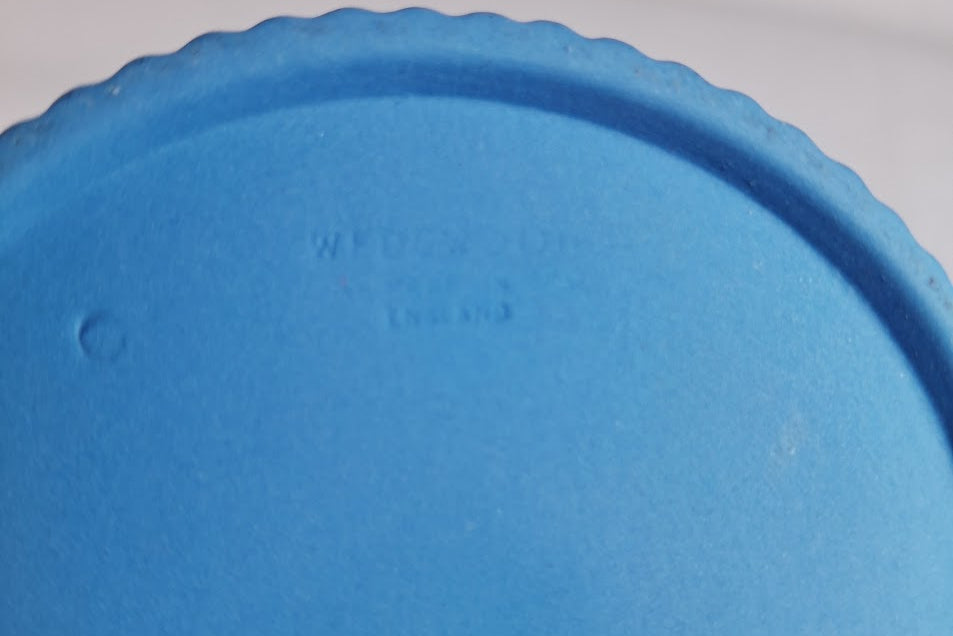 Vintage Blue Wedgwood Jasperware "Cupcake" Style Box