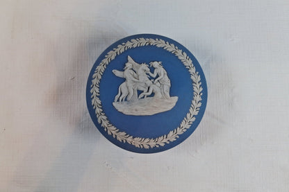 Vintage Blue Wedgwood Jasperware "Cupcake" Style Box