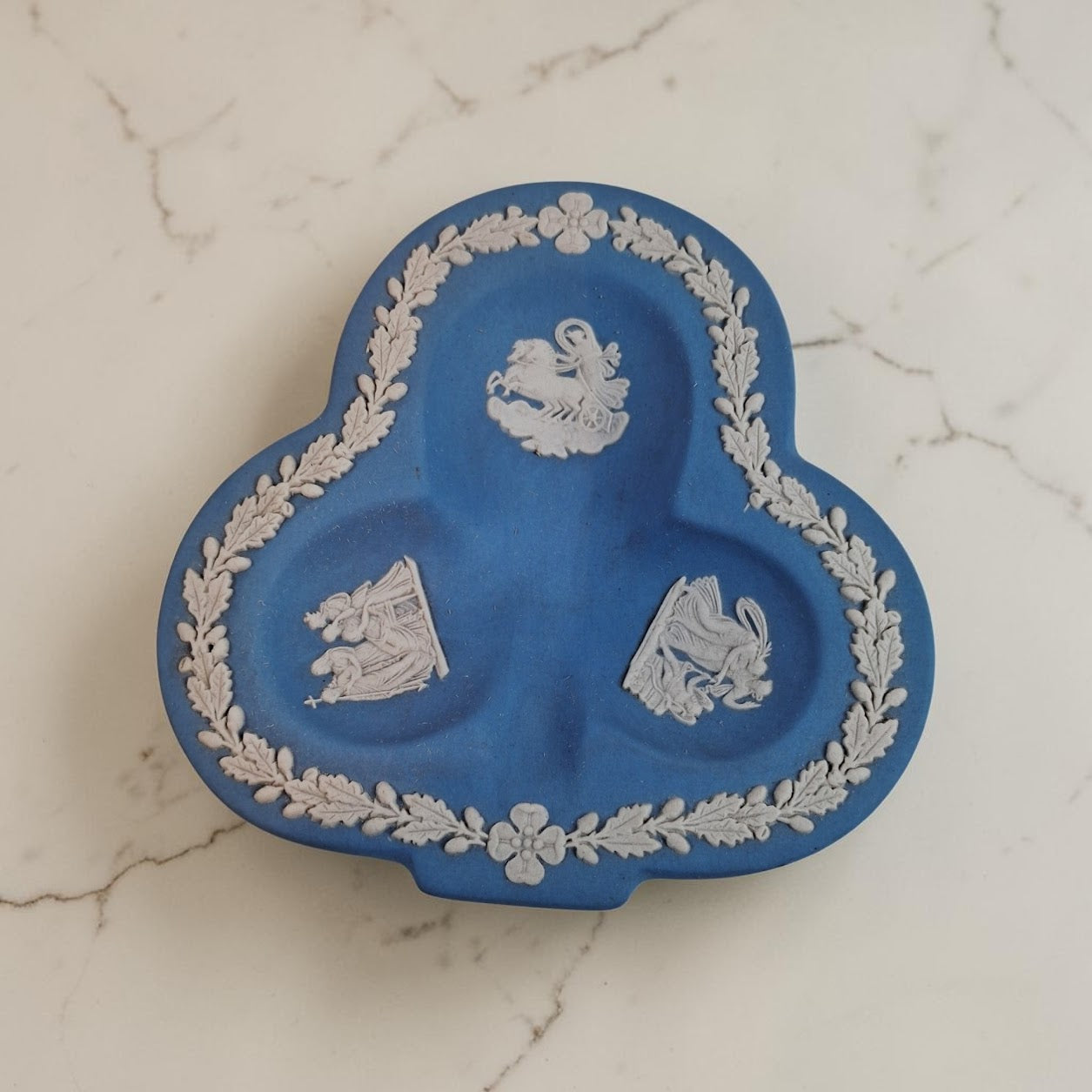 Vintage Wedgwood Jasperware Clover Trinket Dish