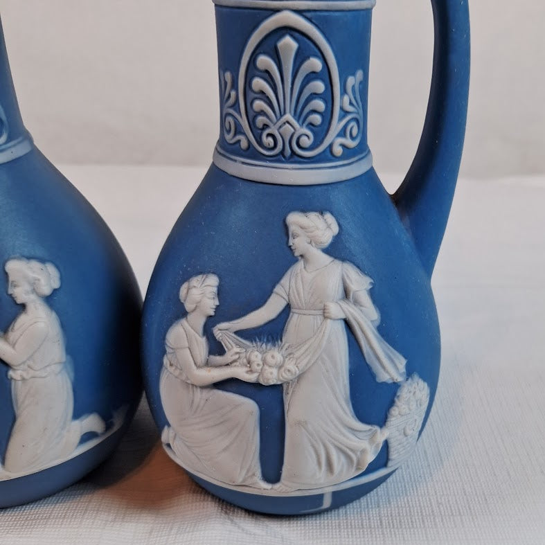 Set of 2 Wedgwood Style Pitchers or Vases