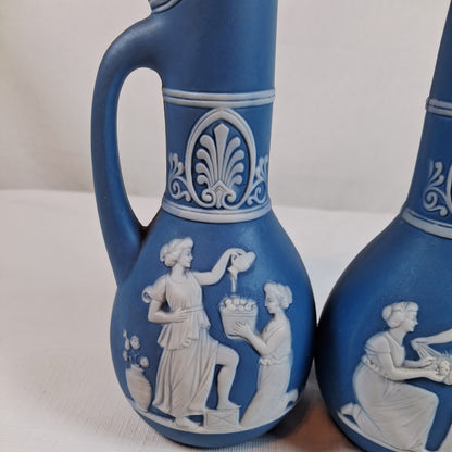 Set of 2 Wedgwood Style Pitchers or Vases