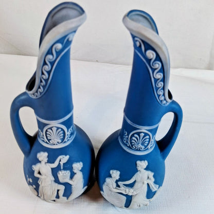 Set of 2 Wedgwood Style Pitchers or Vases