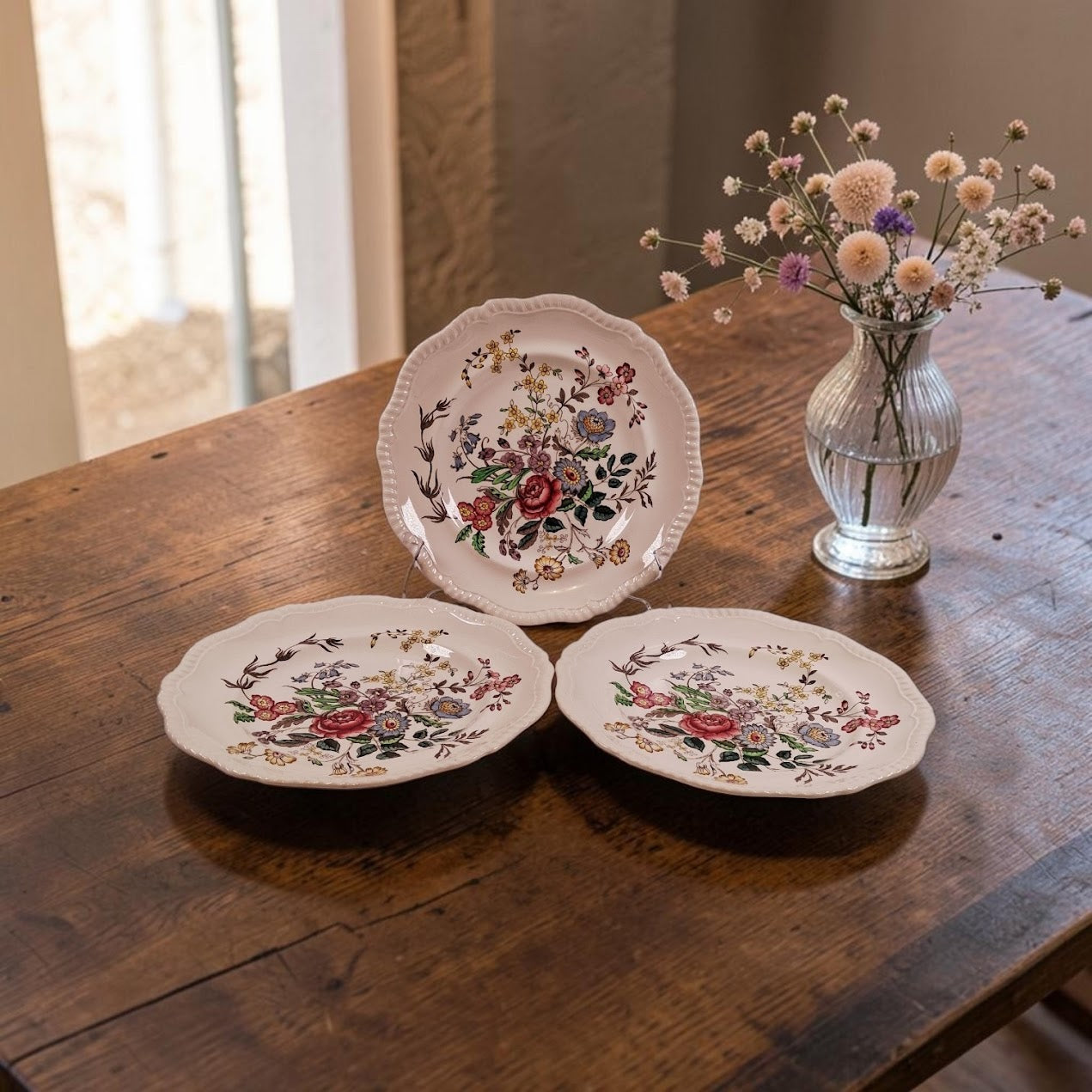 Copeland Spode Dinner Plates, Set of Three, Romney Design, Great!!