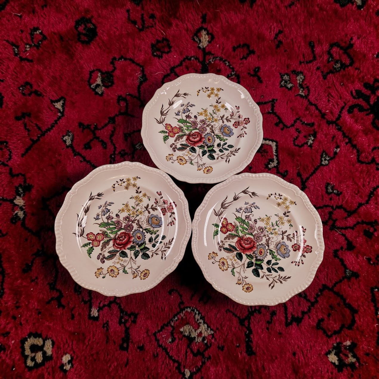 Copeland Spode Dinner Plates, Set of Three, Romney Design, Great!!