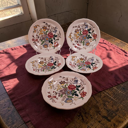 Copeland Spode 5 piece set. 4 salad plates and 1 soup bowl, Great!!