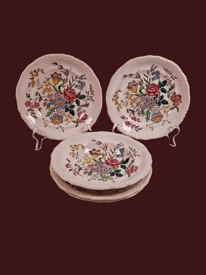 Copeland Spode 5 piece set. 4 salad plates and 1 soup bowl, Great!!