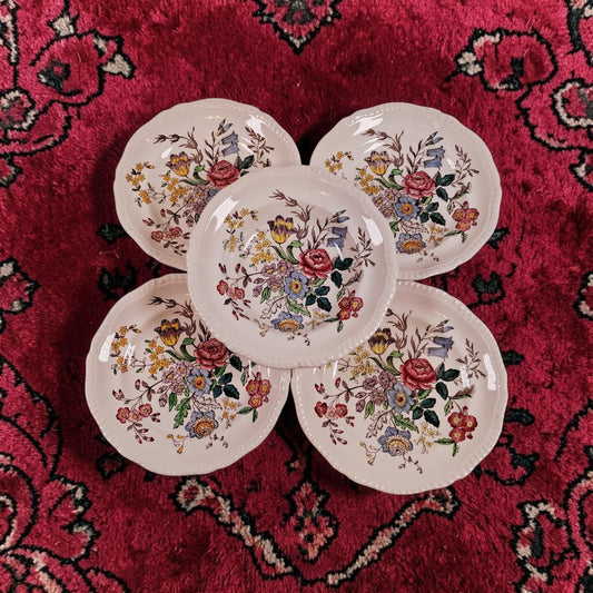 Copeland Spode 5 piece set. 4 salad plates and 1 soup bowl, Great!!