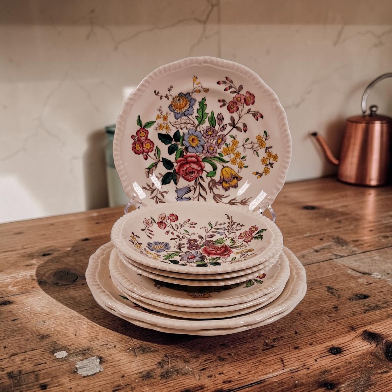 Copeland Spode 9 piece set of damaged plates DISCOUNTED (SEE PHOTOS)