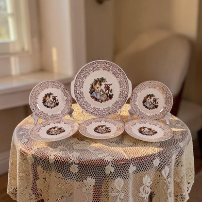 Vintage Triumph American Limoges 6 piece Cake serving Set, Beautiful!