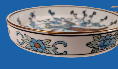 Imari Gold and Blue Peacock Set of 3 Bowls