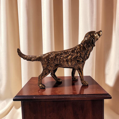 Large Brass Irish Setter Statue, 10" in length, Just Gorgeous