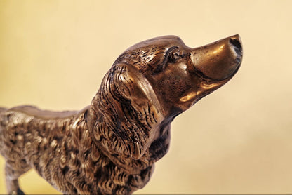Large Brass Irish Setter Statue, 10" in length, Just Gorgeous