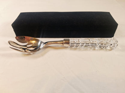 Vintage Silver and Crystal Salad Spoon by Godinger