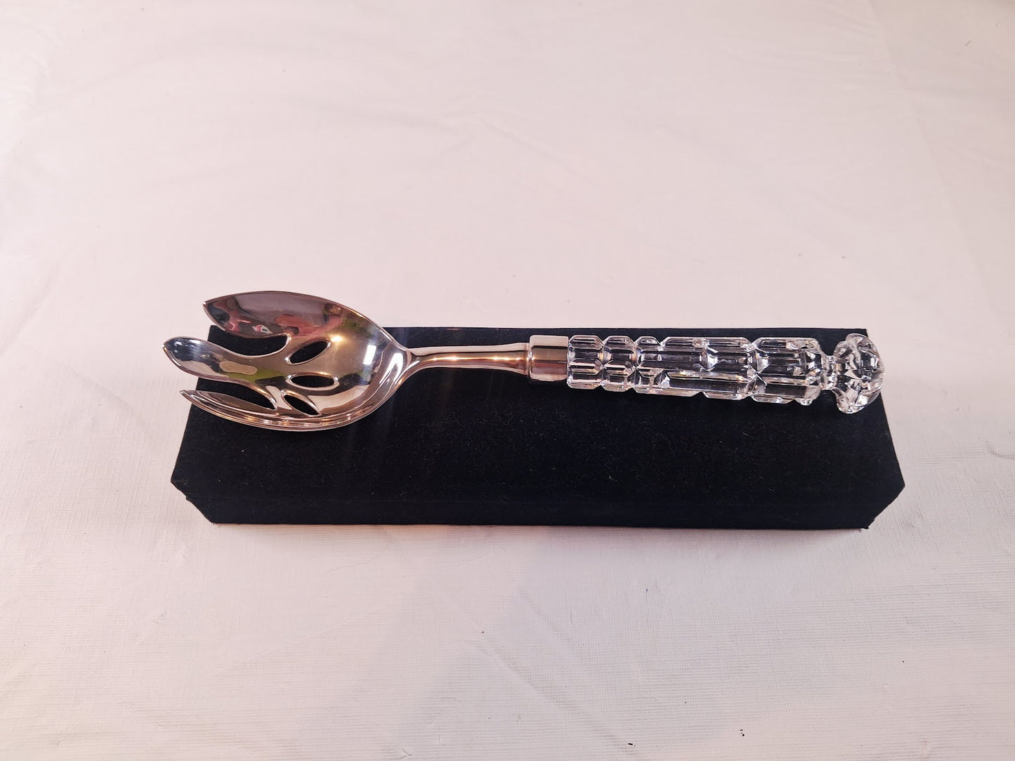 Vintage Silver and Crystal Salad Spoon by Godinger
