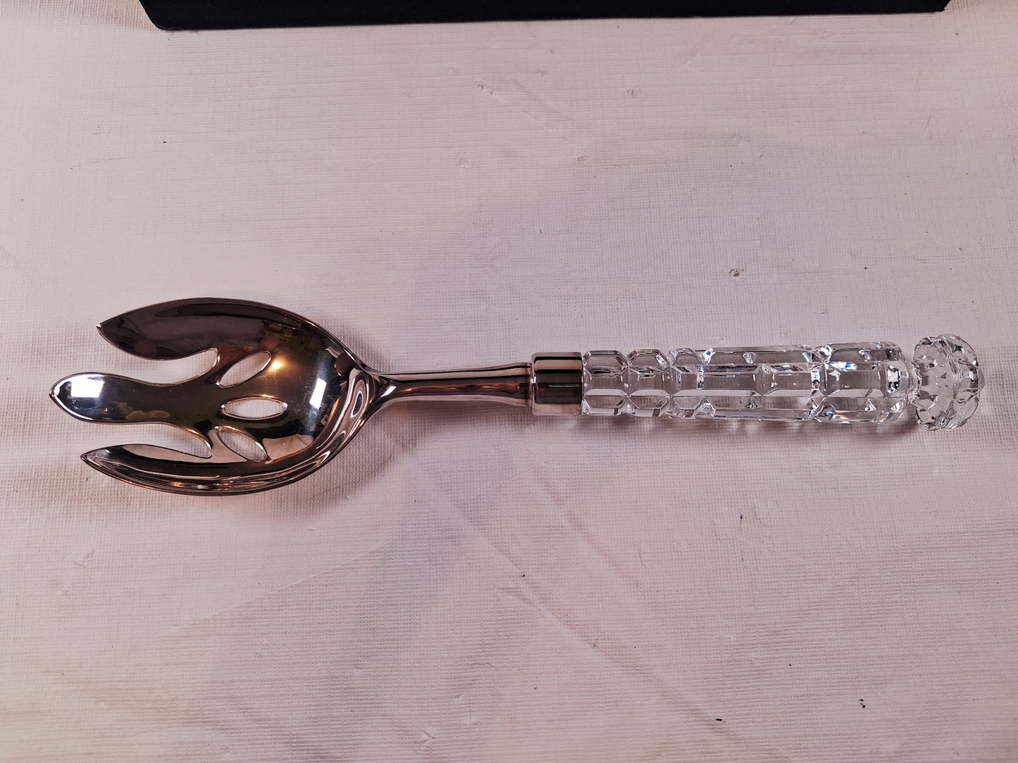 Vintage Silver and Crystal Salad Spoon by Godinger