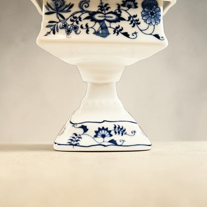 Vintage Blue Danube Pedestal Bowl with Lid, Blue Onion Pattern!!