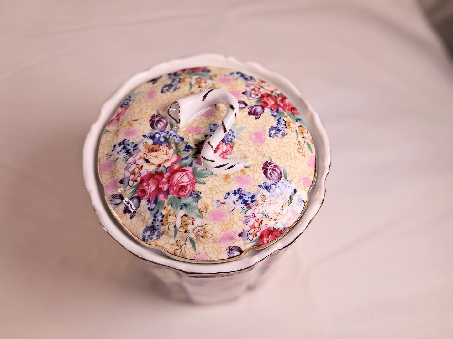 Vintage English Chintz Jar from Royal Cotswolds by Godinger, Love it!