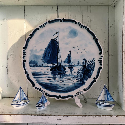 Royal Delft Sail Boat Wall Plate