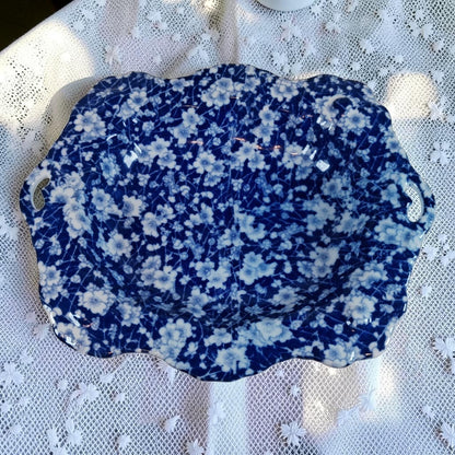 Victoria Ware Ironstone "Blue Calico" platter, Just Beautiful!