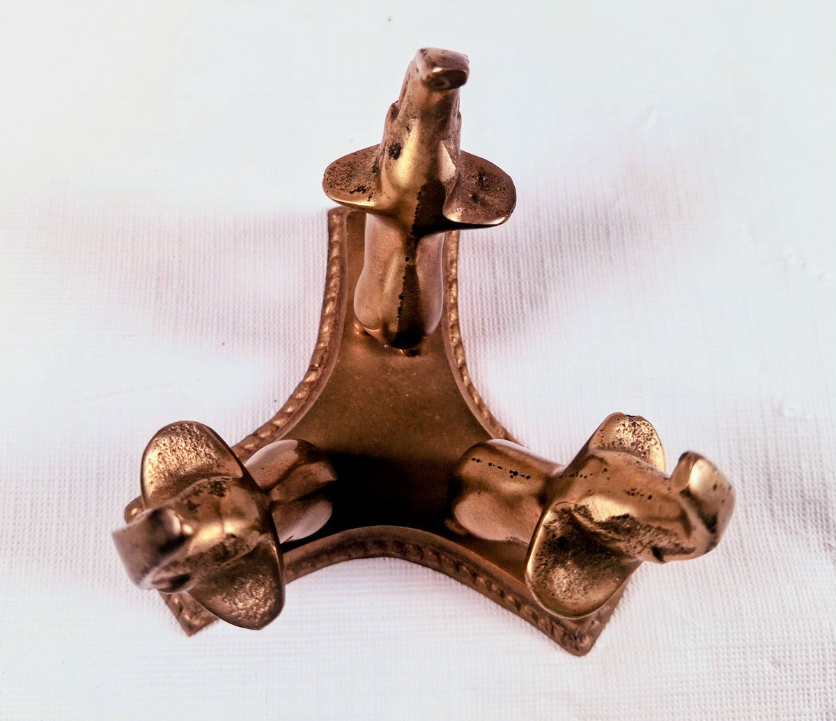 Vintage Brass Elephant Stand, with wood Gazing Ball
