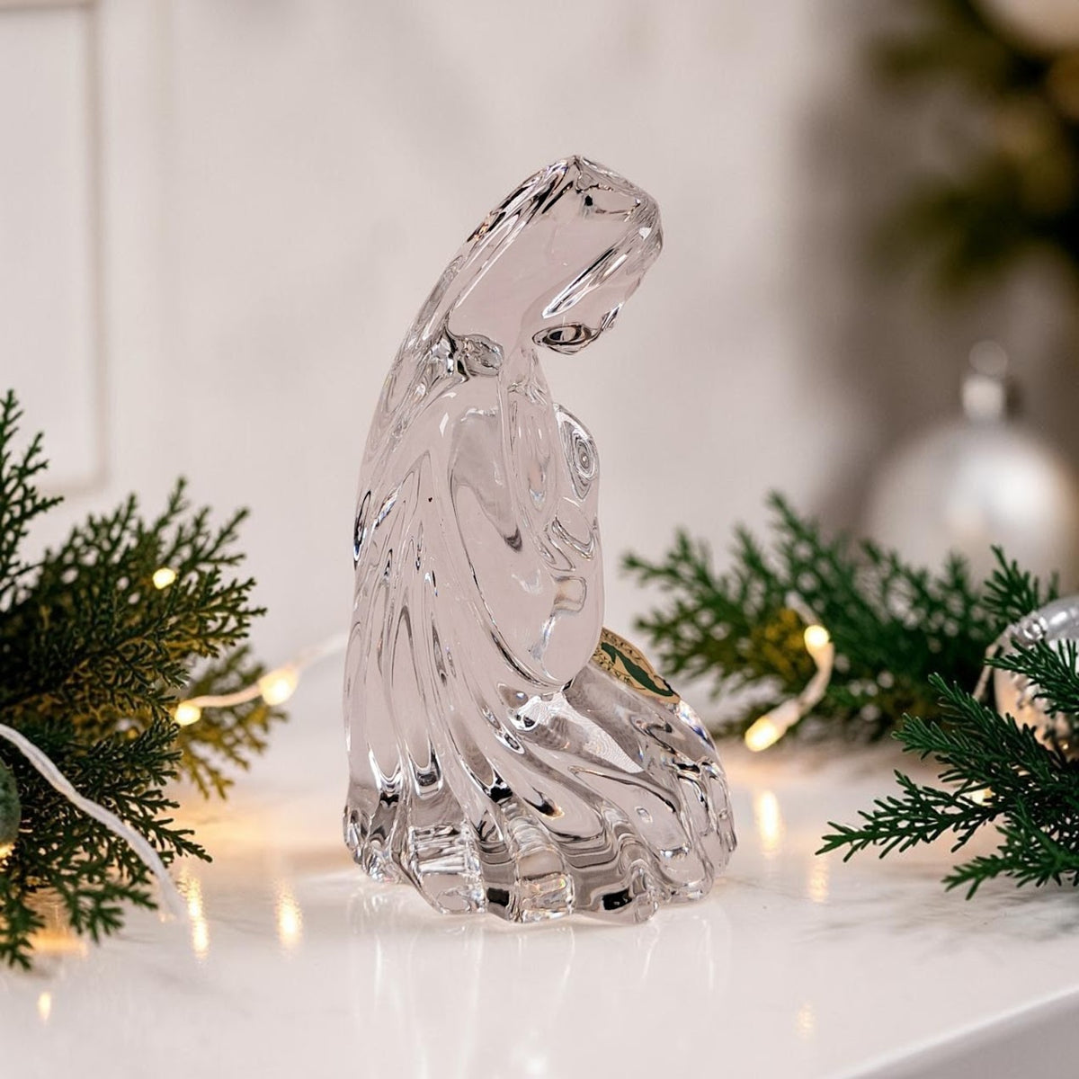 Vintage Waterford Crystal Kneeling Mary, From the "Nativity Collection"