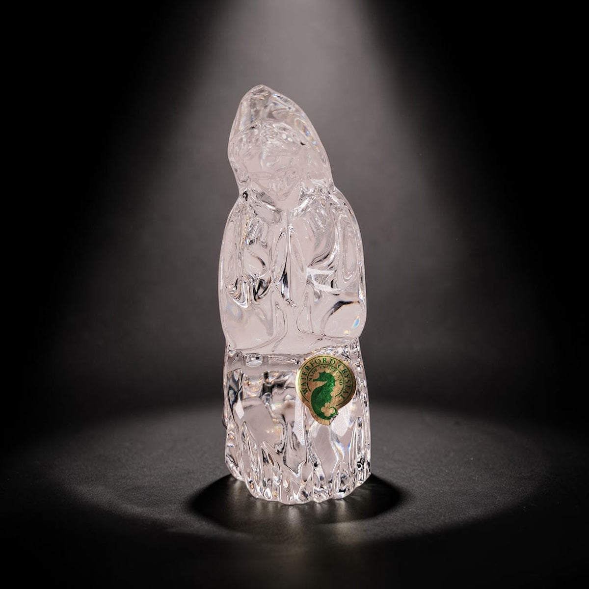 Vintage Waterford Crystal Kneeling Mary, From the "Nativity Collection"