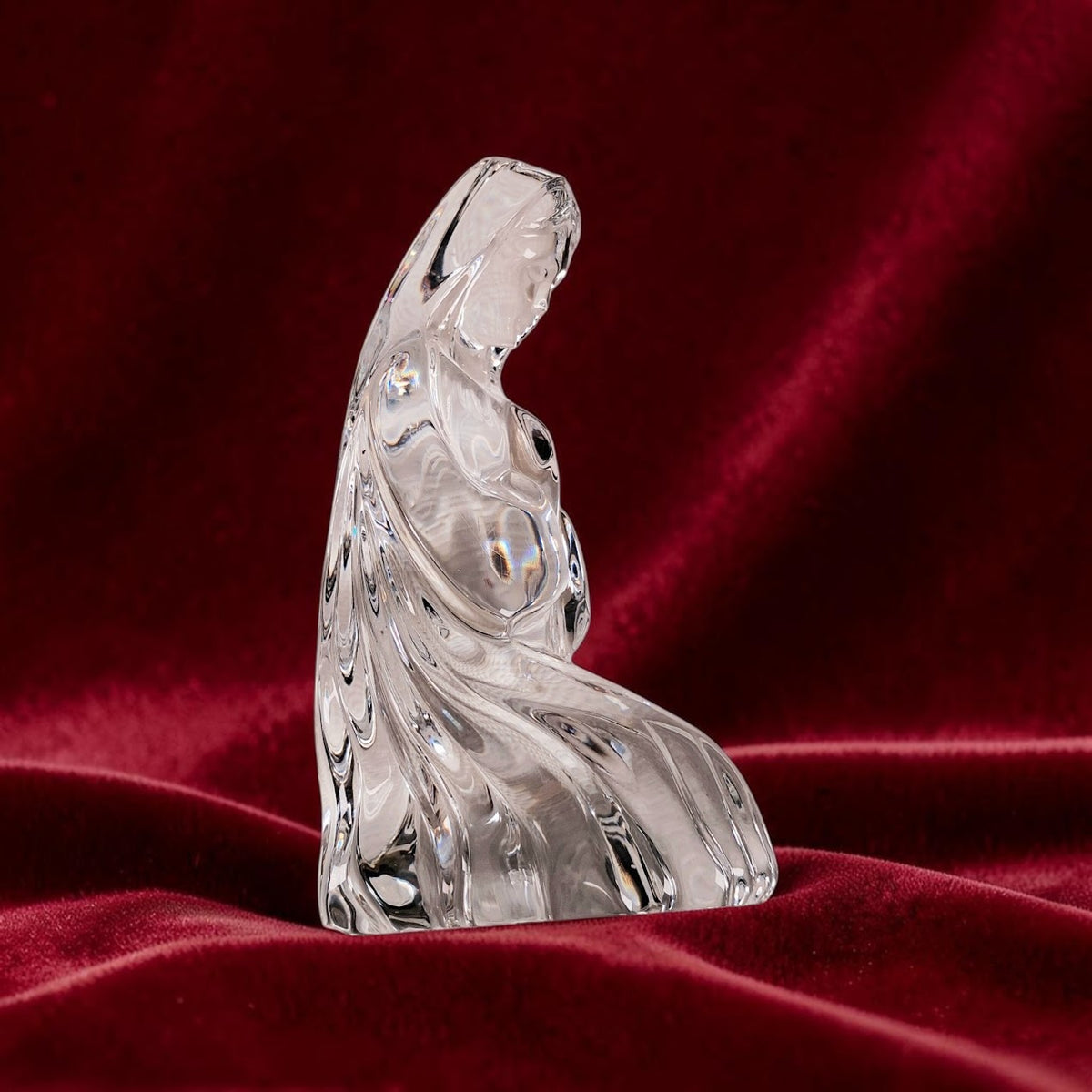 Vintage Waterford Crystal Kneeling Mary, From the "Nativity Collection"