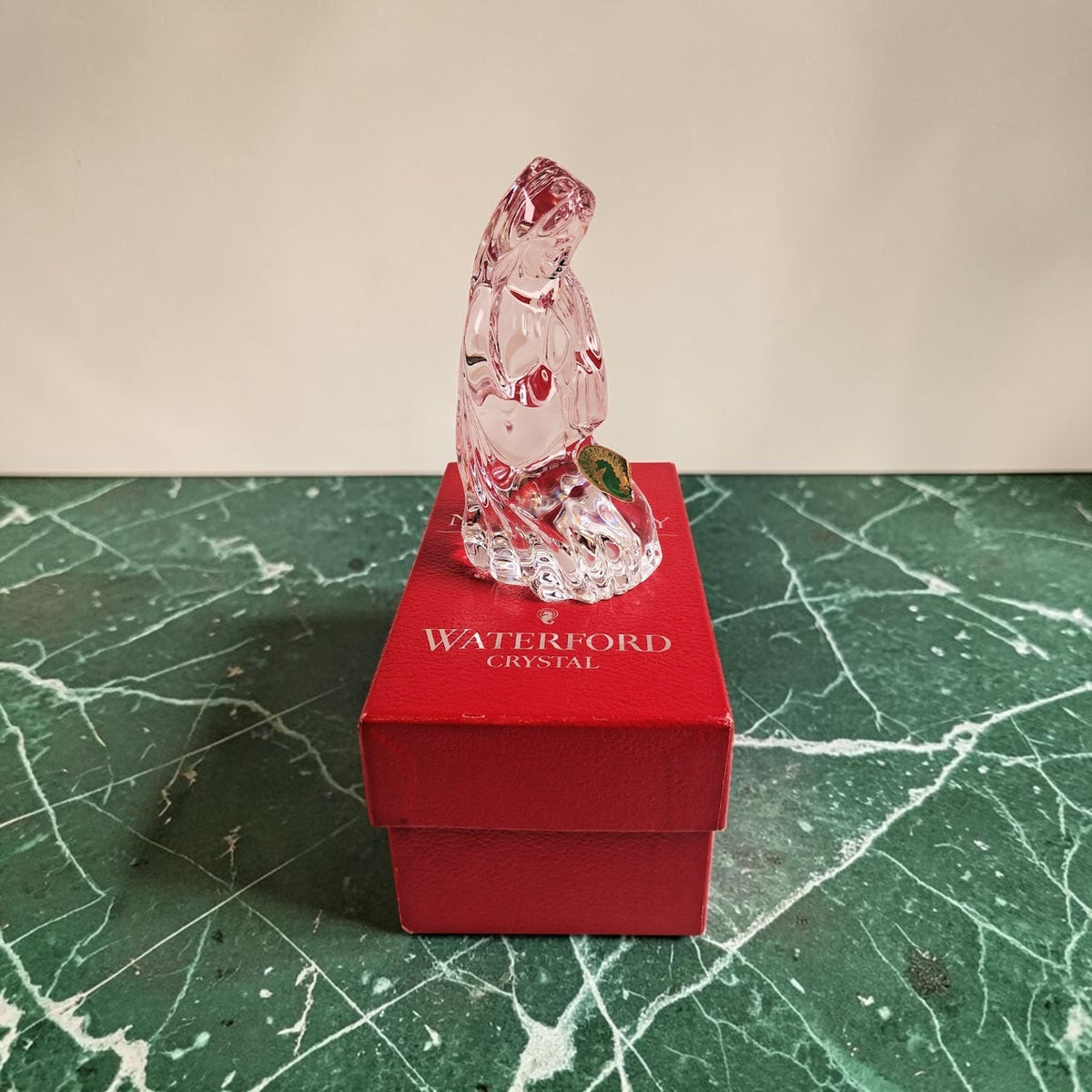 Vintage Waterford Crystal Kneeling Mary, From the "Nativity Collection"