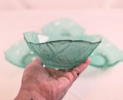 Dalzell Viking Cabbage Leaf Salad Bowl Set of 5, Rare Find and Excellent!!