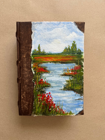 Solo live Hand painted large journal 10x7”