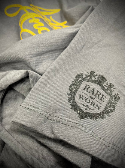 Rare and Worn | Antiquing Anonymous Signature V-neck Relaxed Tee - Dark Grey