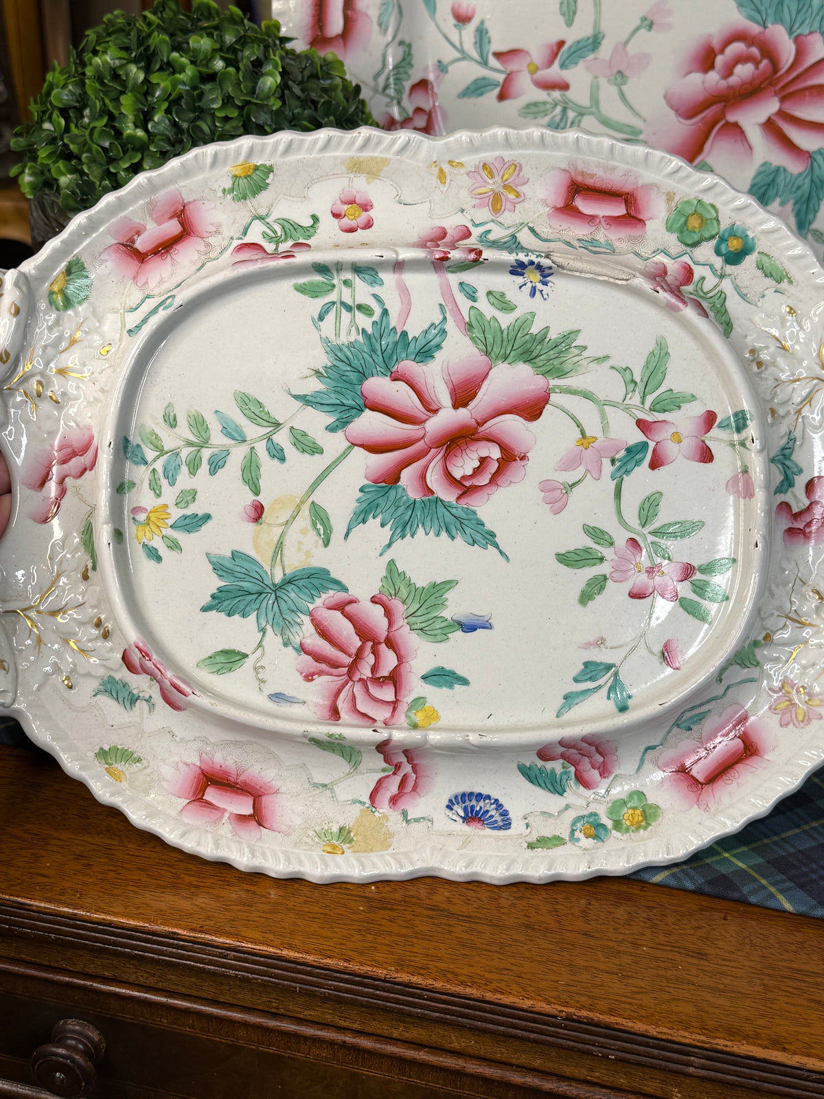 Antique Hicks & Meigh Stone China 6-Piece Tureen & Platter Serving Set | English Staffordshire | Circa 1820