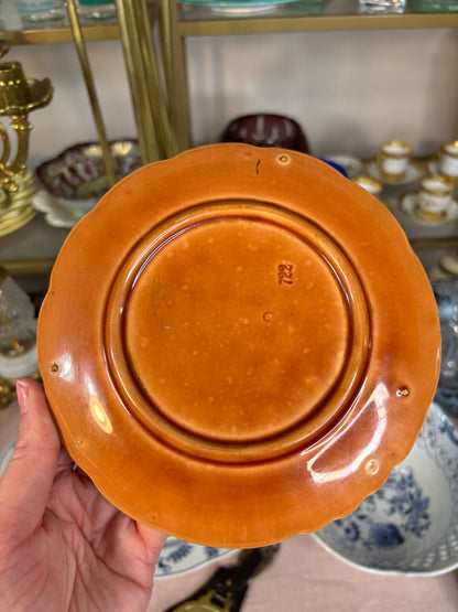 Stunning antique majolica dandelion plate!