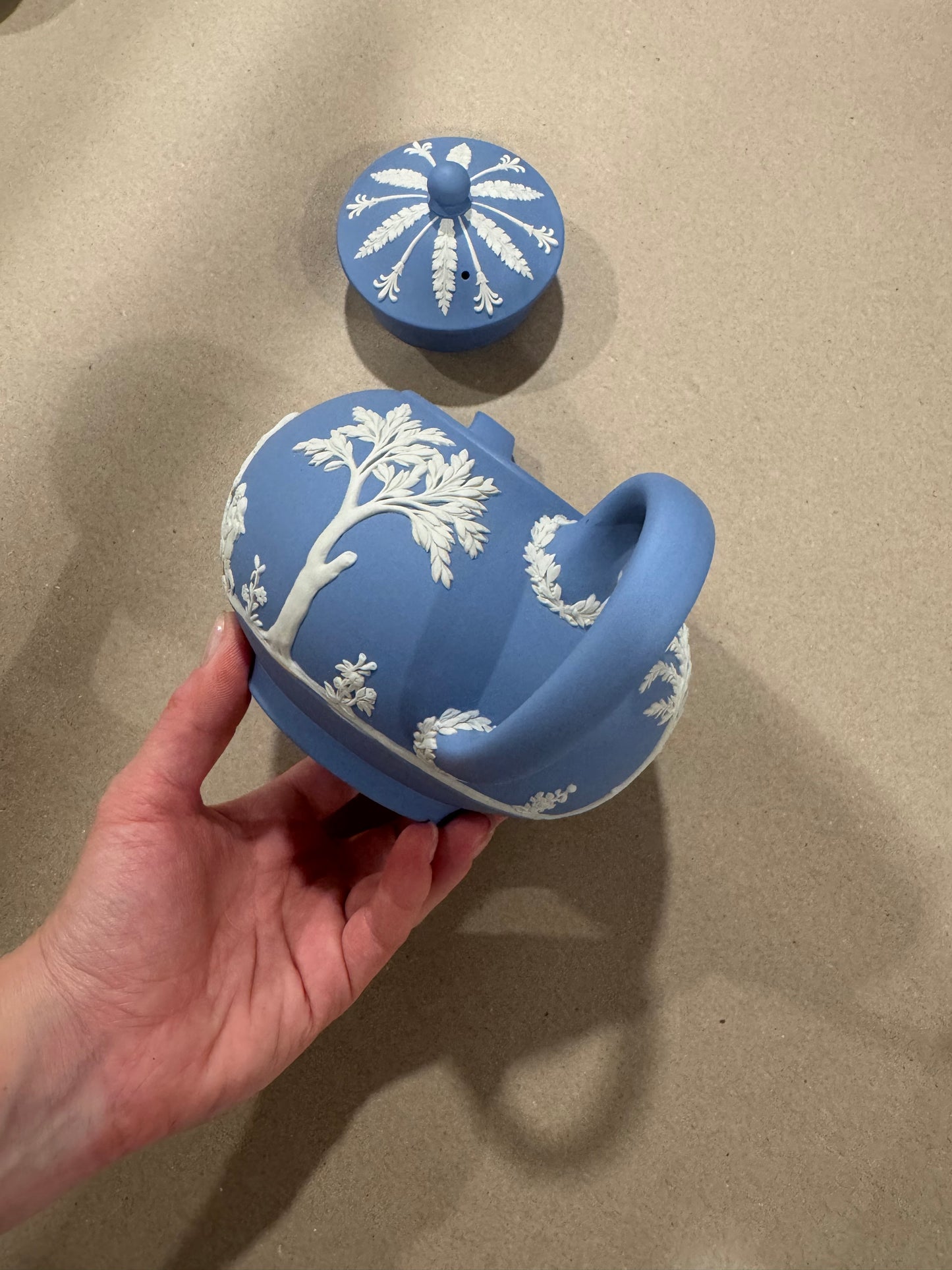 Beautiful large lavender Wedgewood pitcher measuring 5 1/2 inches tall ￼