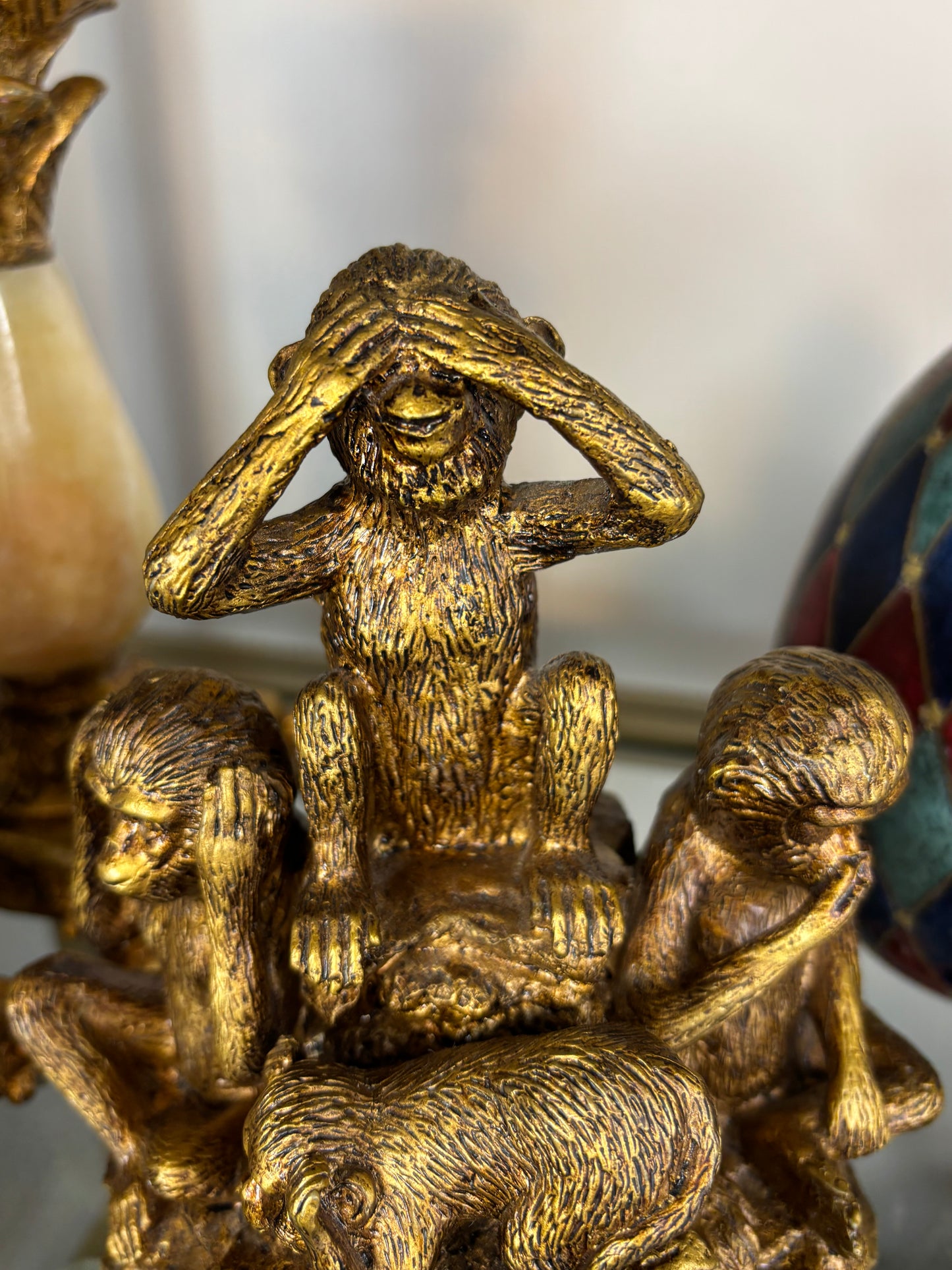 Sweetest Four Wise Monkeys bookend!