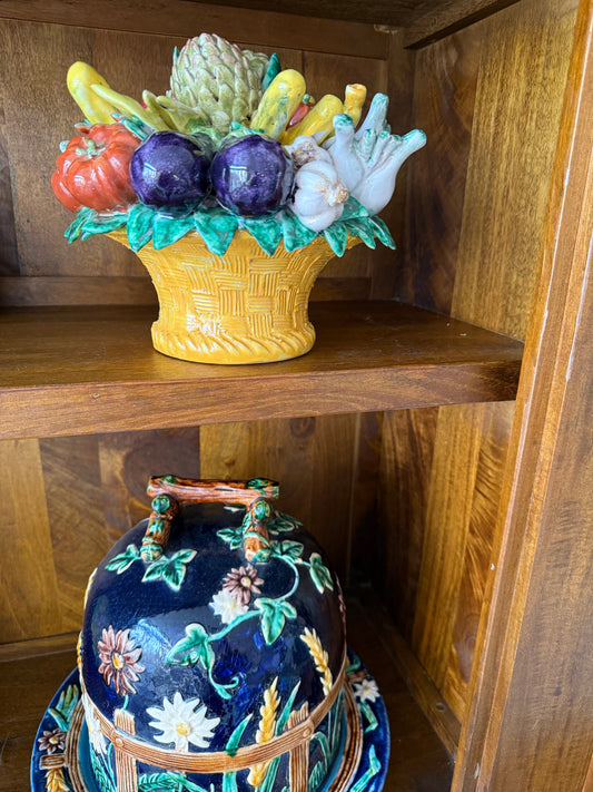 Vintage Signed Italian Hand-Crafted Porcelain Vegetable Display