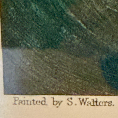 Rare Set of 2 custom antique engraving wall art named "OUTWARD & HOMEWARD BOUND" by S. Walters