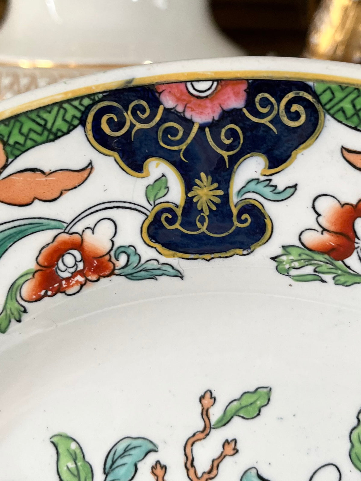 Live 09/15 Gorgeous Antique Ashworth / Vase And Table Pattern /Staffordshire Chinoiserie Plate With Swan