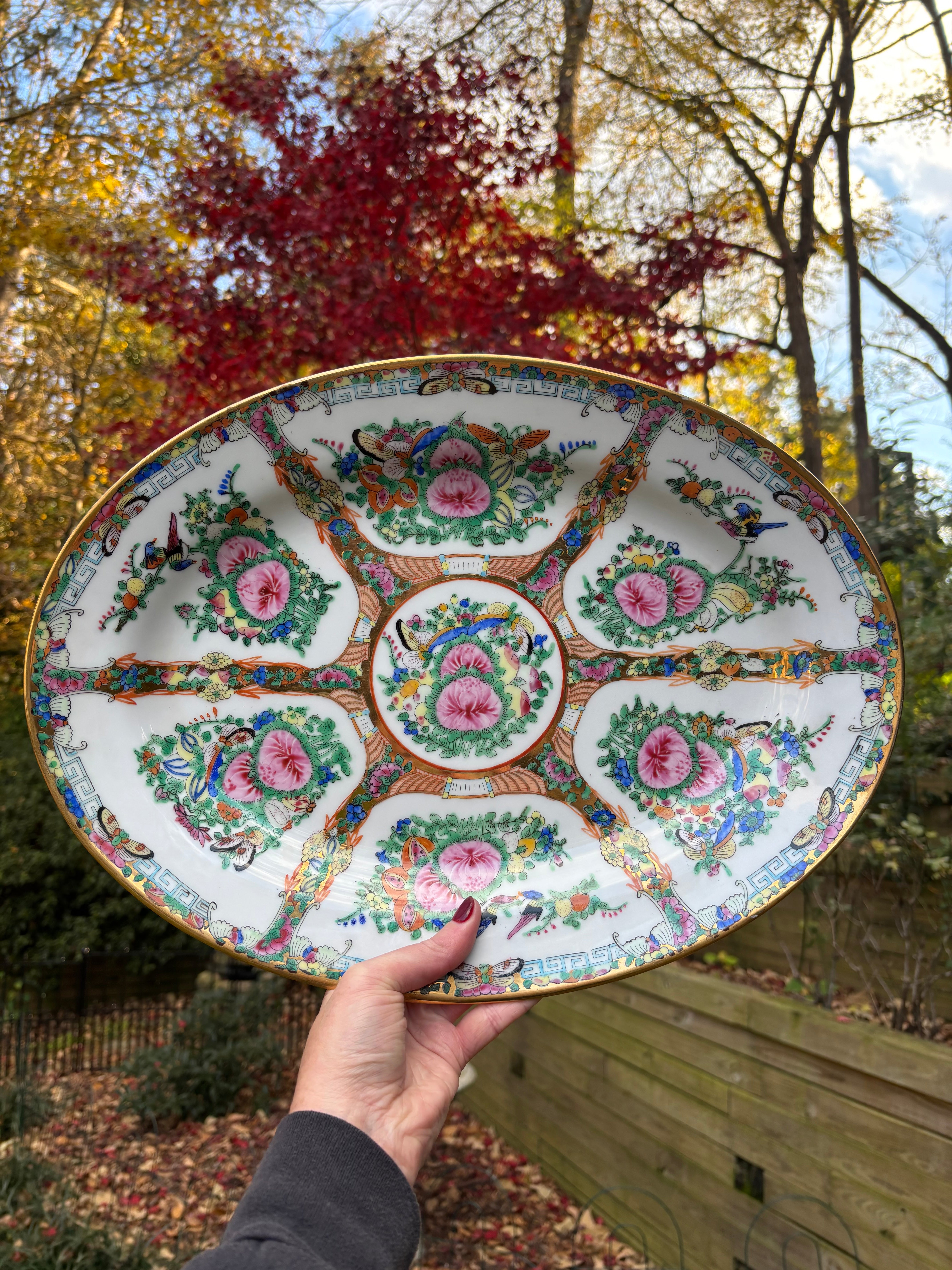 Gorgeous Rose Medallion 16” platter! – Lillian Grey