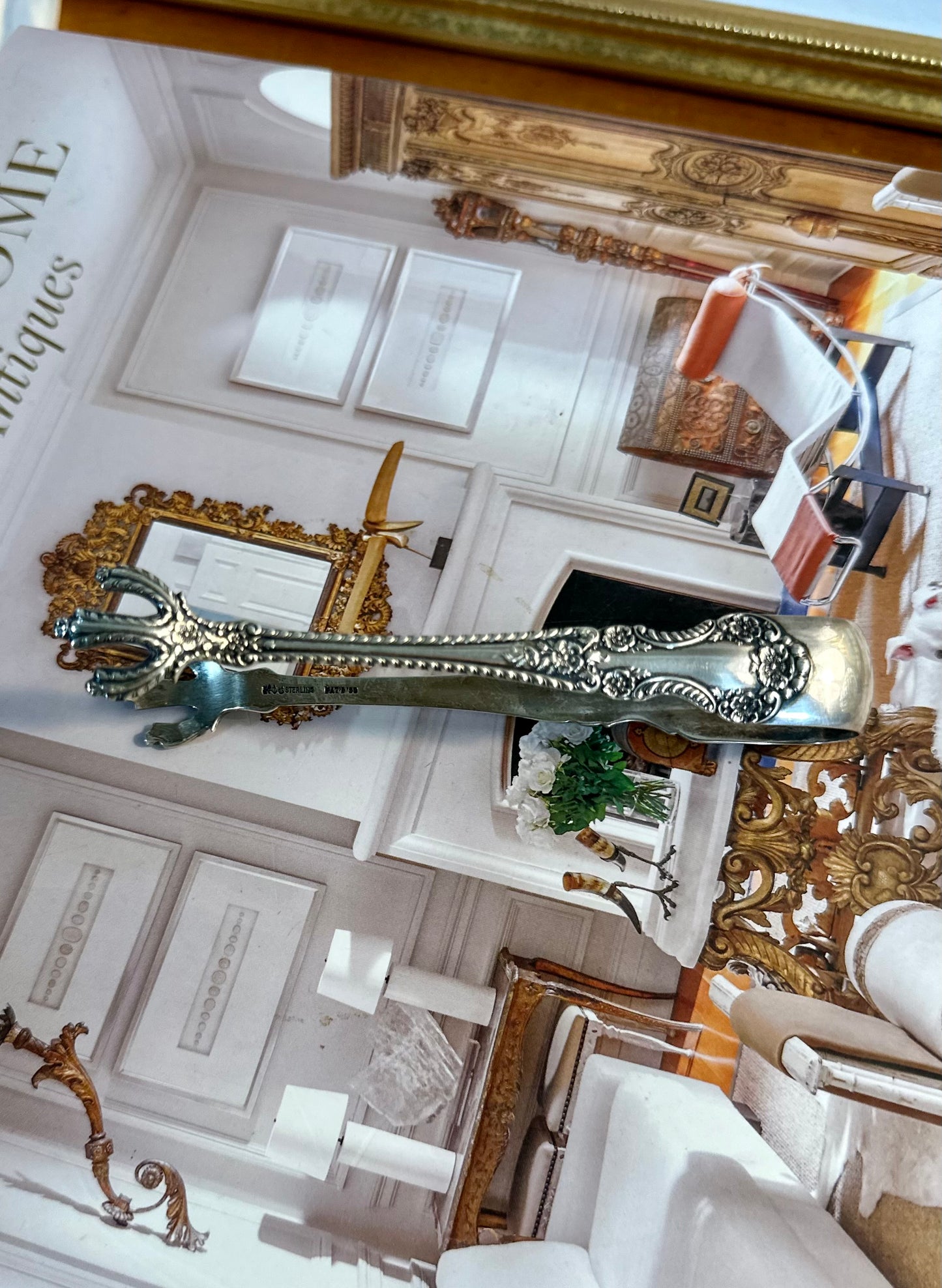 Antique Gorham Sterling Silver Sugar Tongs, 4.5"