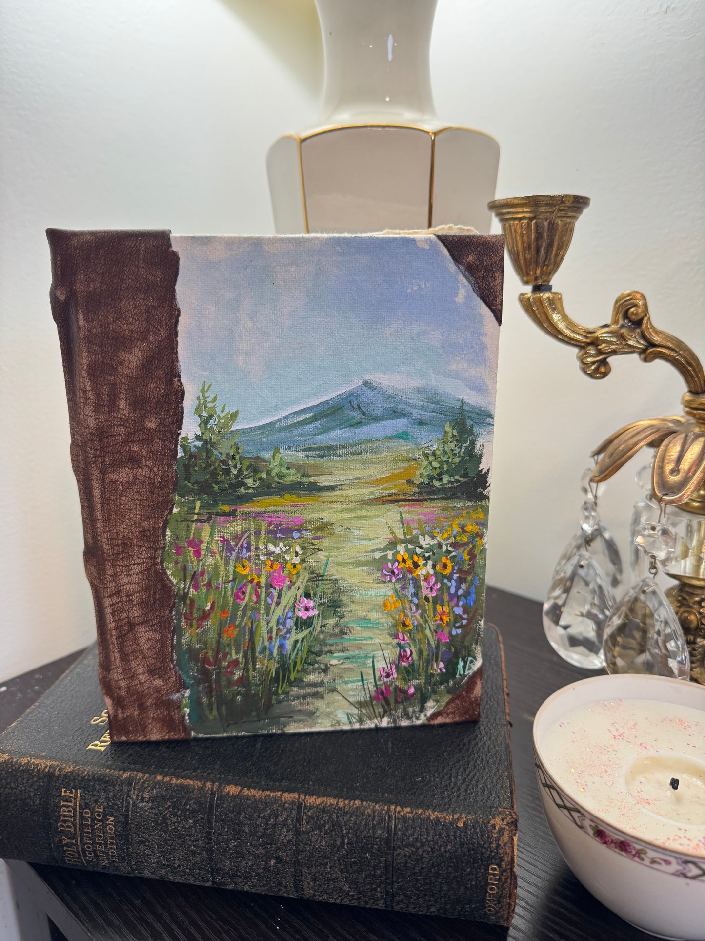 Solo live Hand painted medium journal 6x8”