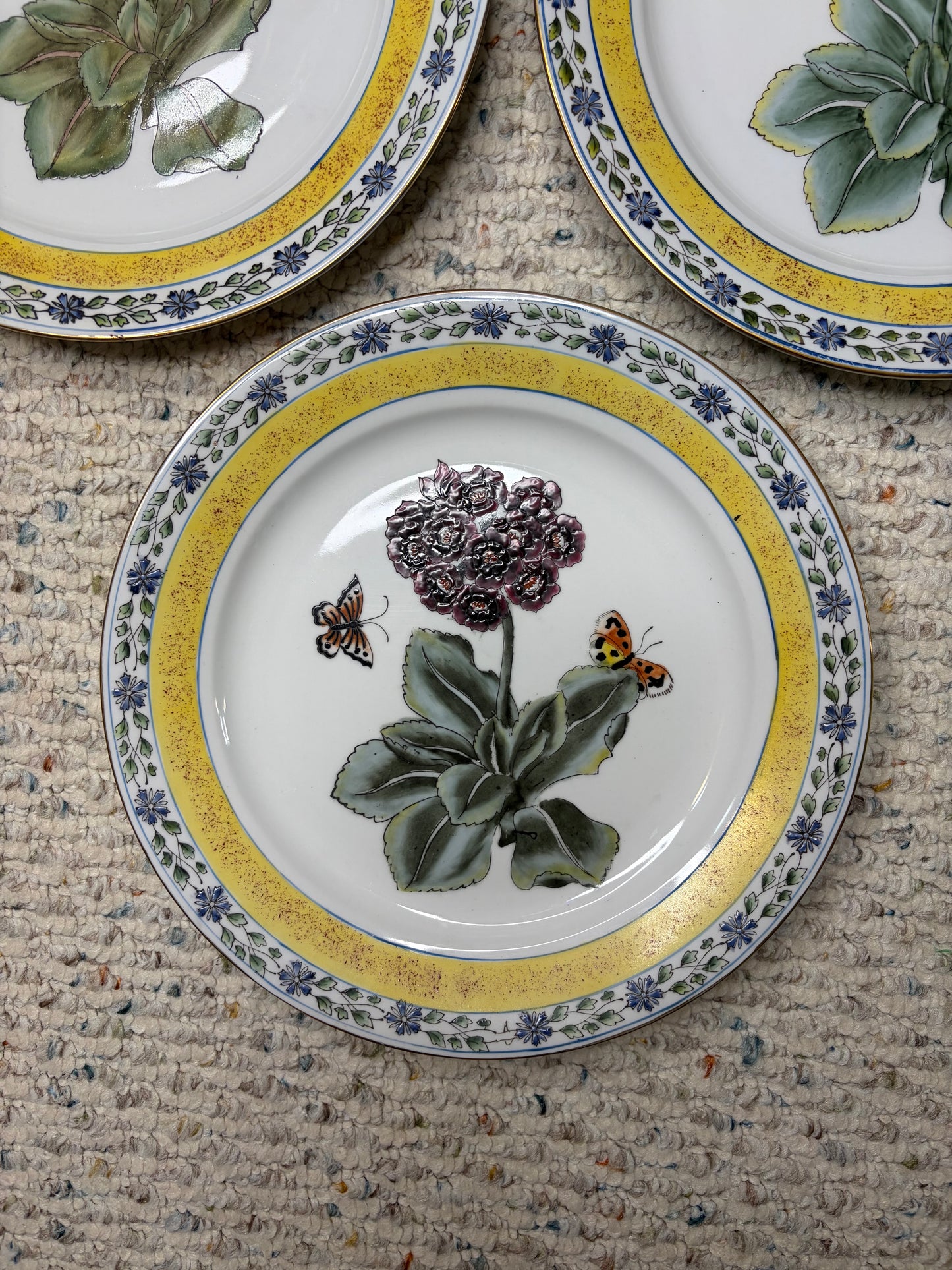 Beautiful butterflies and florals set of decorative plates! Instant plate wall!