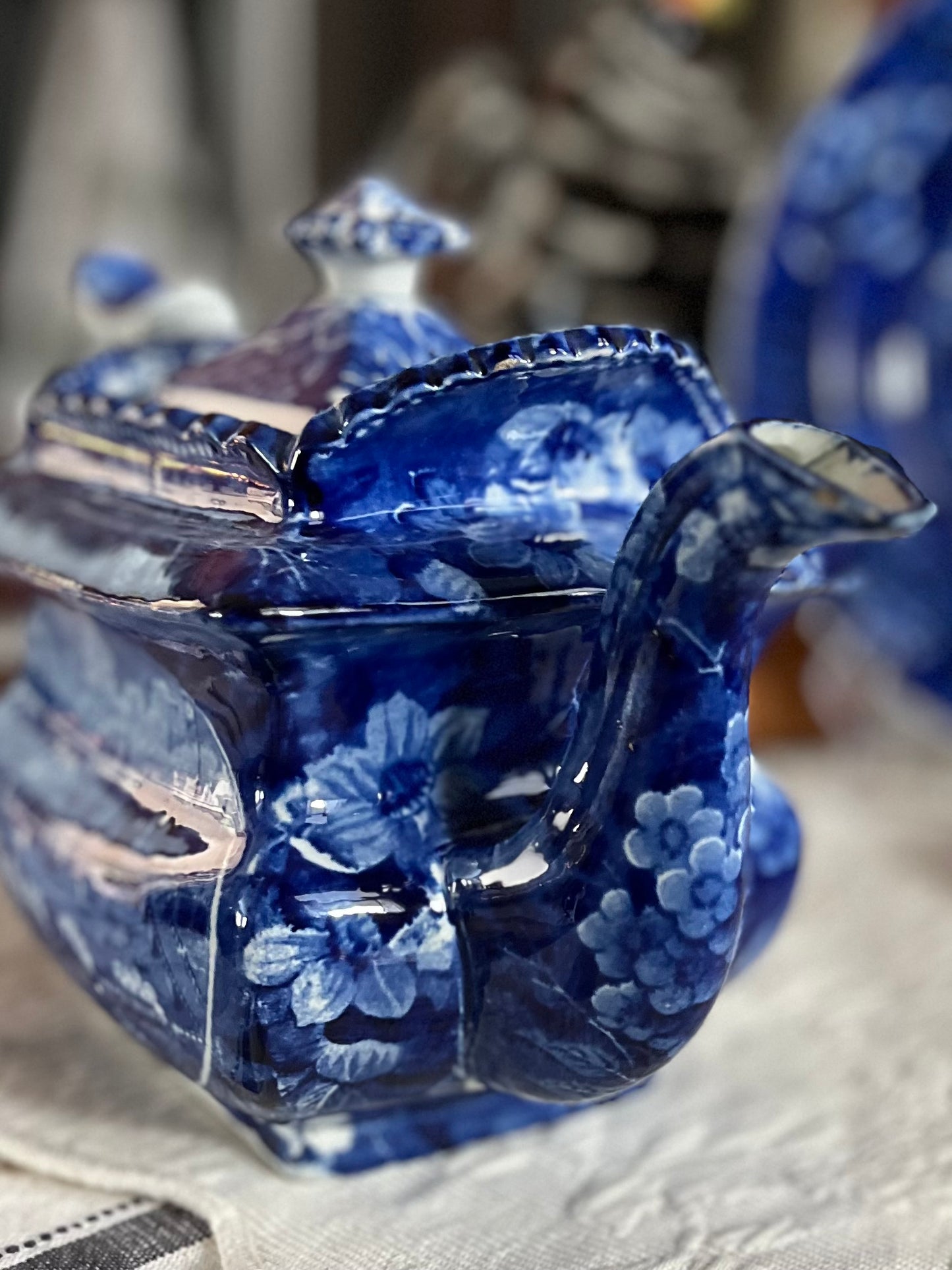 RESERVED - MOLLIE - Live 08/04 Rare Clews “Landing of General Lafayette” Teapot | Warranted Impressed Mark by | Circa 1825 Mint Condition - Estate Collection