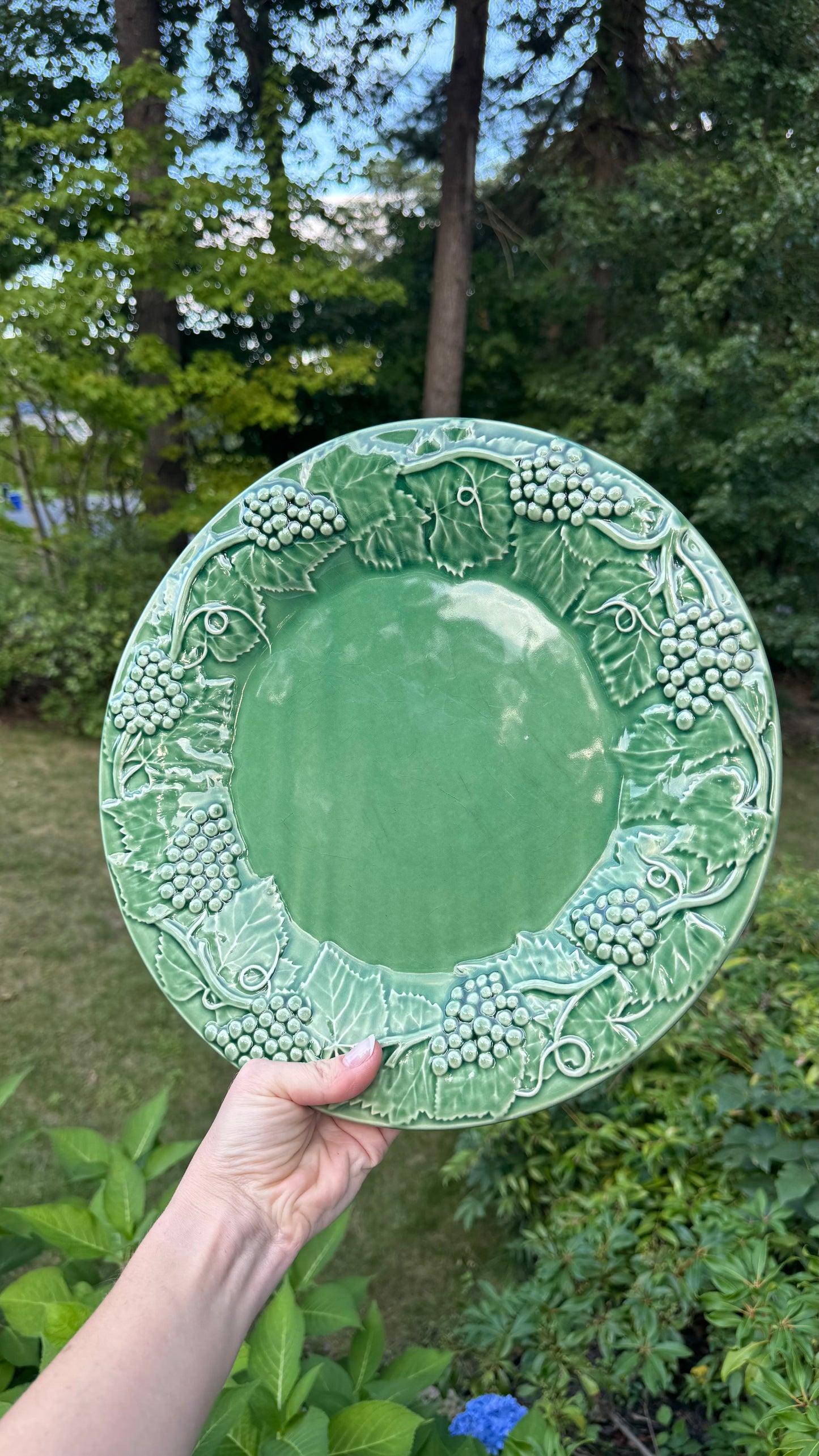 Mikasa Vintage green grape design plate 14”