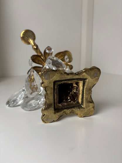 Live 09/01 brass candelabra with glass beads